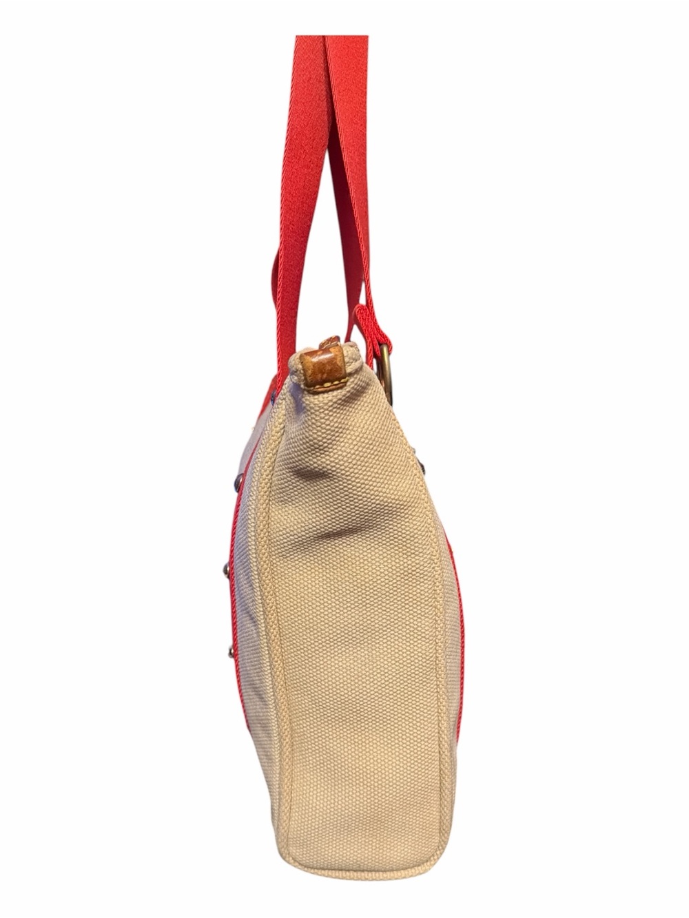 Louis Vuitton Antigua Cabas PM Canvas Tote Bag Red/Cream | SR0065 - Picture 2 of 8